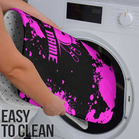 Pink Paint Splatter Design Bathroom Set with Bowling Graphic and Custom Team Name Text - Wonder Print Shop