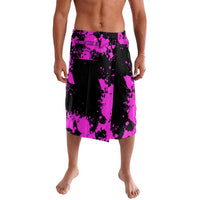 Pink Paint Splatter Design Lavalava with Bowling Graphic and Custom Team Name Text - Wonder Print Shop