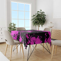 Pink Paint Splatter Design Tablecloth with Bowling Graphic and Custom Team Name Text - Wonder Print Shop