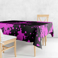 Pink Paint Splatter Design Tablecloth with Bowling Graphic and Custom Team Name Text - Wonder Print Shop