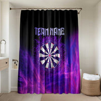 Dartboard and Darts Bathroom Set with Purple Smoke Background and Custom Team Name - Wonder Print Shop
