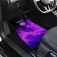 Dartboard and Darts Car Mats with Purple Smoke Background and Custom Team Name - Wonder Print Shop
