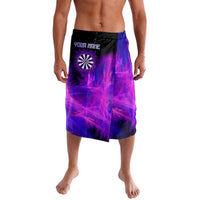 Dartboard and Darts Lavalava with Purple Smoke Background and Custom Team Name - Wonder Print Shop