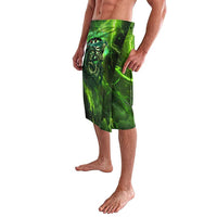 Grim Reaper and Dartboard Darts Lavalava with Green Lightning Background and Custom Team Name - Wonder Print Shop
