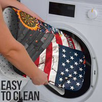 Custom American Flag and Bald Eagle Darts Bathroom Set with Flaming Dartboard - Wonder Print Shop