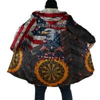 Custom American Flag and Bald Eagle Darts Cloak with Flaming Dartboard - Wonder Print Shop
