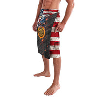Custom American Flag and Bald Eagle Darts Lavalava with Flaming Dartboard - Wonder Print Shop