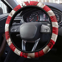 American Flag and Bald Eagle Darts Steering Wheel Cover with Flaming Dartboard - Wonder Print Shop