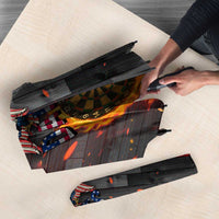 Custom American Flag and Bald Eagle Darts Umbrella with Flaming Dartboard - Wonder Print Shop