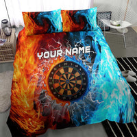 Custom Thunder Lightning Darts Bedding Set Dartboard Water Fire - Wonder Print Shop
