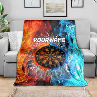 Custom Thunder Lightning Darts Blanket Dartboard Water Fire - Wonder Print Shop