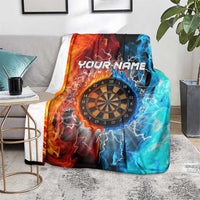 Custom Thunder Lightning Darts Blanket Dartboard Water Fire - Wonder Print Shop