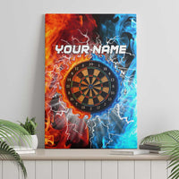 Custom Thunder Lightning Darts Canvas Wall Art Dartboard Water Fire - Wonder Print Shop