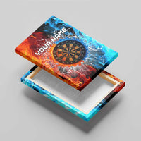 Custom Thunder Lightning Darts Canvas Wall Art Dartboard Water Fire - Wonder Print Shop