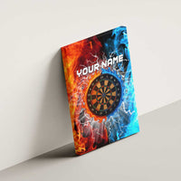 Custom Thunder Lightning Darts Canvas Wall Art Dartboard Water Fire - Wonder Print Shop