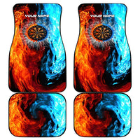 Custom Thunder Lightning Darts Car Mats Dartboard Water Fire - Wonder Print Shop