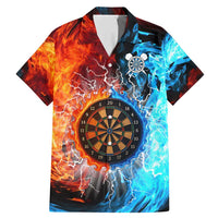 Custom Thunder Lightning Darts Family Matching Mermaid Dress and Hawaiian Shirt Dartboard Water Fire - Wonder Print Shop