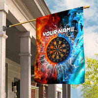 Custom Thunder Lightning Darts Garden Flag Dartboard Water Fire - Wonder Print Shop