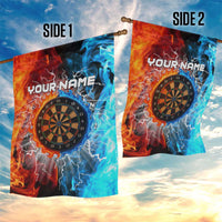 Custom Thunder Lightning Darts Garden Flag Dartboard Water Fire - Wonder Print Shop