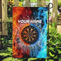 Custom Thunder Lightning Darts Garden Flag Dartboard Water Fire - Wonder Print Shop