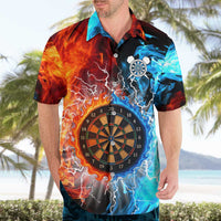 Custom Thunder Lightning Darts Hawaiian Shirt Dartboard Water Fire - Wonder Print Shop