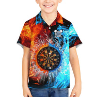 Custom Thunder Lightning Darts Hawaiian Shirt Dartboard Water Fire - Wonder Print Shop