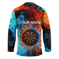 Custom Thunder Lightning Darts Hockey Jersey Dartboard Water Fire - Wonder Print Shop