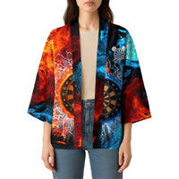Custom Thunder Lightning Darts Kimono Dartboard Water Fire - Wonder Print Shop