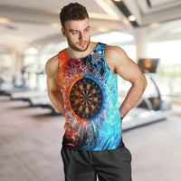 Custom Thunder Lightning Darts Men Tank Top Dartboard Water Fire - Wonder Print Shop