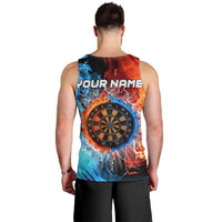 Custom Thunder Lightning Darts Men Tank Top Dartboard Water Fire - Wonder Print Shop