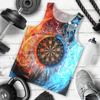 Custom Thunder Lightning Darts Men Tank Top Dartboard Water Fire - Wonder Print Shop