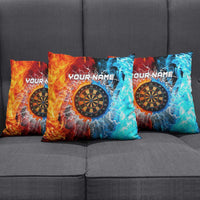 Custom Thunder Lightning Darts Pillow Cover Dartboard Water Fire - Wonder Print Shop