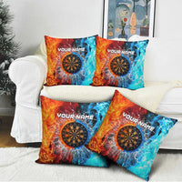 Custom Thunder Lightning Darts Pillow Cover Dartboard Water Fire - Wonder Print Shop