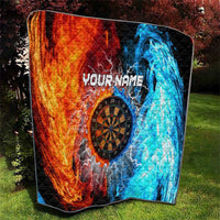 Custom Thunder Lightning Darts Quilt Dartboard Water Fire - Wonder Print Shop
