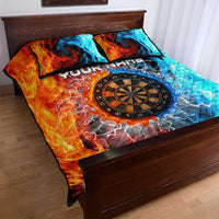 Custom Thunder Lightning Darts Quilt Bed Set Dartboard Water Fire - Wonder Print Shop
