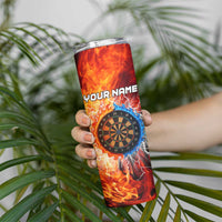 Custom Thunder Lightning Darts Skinny Tumbler Dartboard Water Fire - Wonder Print Shop