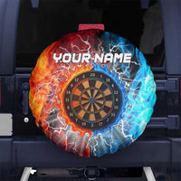 Custom Thunder Lightning Darts Spare Tire Cover Dartboard Water Fire - Wonder Print Shop