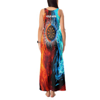 Custom Thunder Lightning Darts Tank Maxi Dress Dartboard Water Fire - Wonder Print Shop