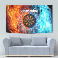Custom Thunder Lightning Darts Tapestry Dartboard Water Fire - Wonder Print Shop