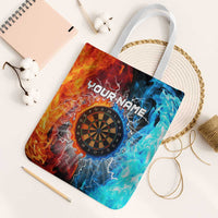 Custom Thunder Lightning Darts Tote Bag Dartboard Water Fire - Wonder Print Shop
