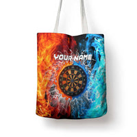 Custom Thunder Lightning Darts Tote Bag Dartboard Water Fire - Wonder Print Shop