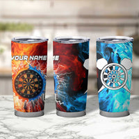 Custom Thunder Lightning Darts Tumbler Cup Dartboard Water Fire - Wonder Print Shop