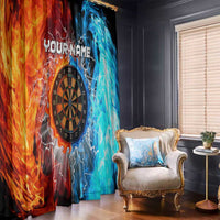Custom Thunder Lightning Darts Window Curtain Dartboard Water Fire - Wonder Print Shop