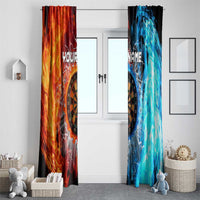 Custom Thunder Lightning Darts Window Curtain Dartboard Water Fire - Wonder Print Shop