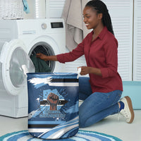Botswana Independence Day Laundry Basket Raised Fist Map Graphic With National Coat Of Arms
