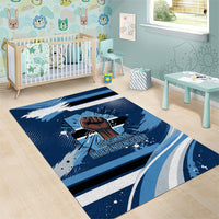 Botswana Independence Day Area Rug Raised Fist Map Graphic With National Coat Of Arms