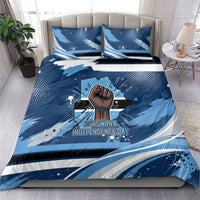 Botswana Independence Day Bedding Set Raised Fist Map Graphic With National Coat Of Arms