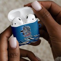 Botswana Independence Day AirPods Case Flying Dove Graphic Zebra Portrait Flag Map