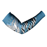Botswana Independence Day Arm Sleeves Flying Dove Graphic Zebra Portrait Flag Map