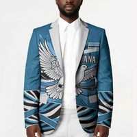 Botswana Independence Day Blazer Flying Dove Graphic Zebra Portrait Flag Map